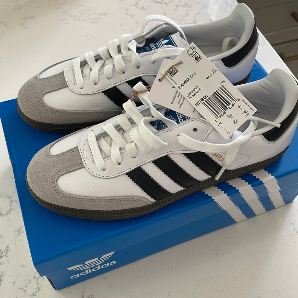 Adidas Samba OG white/black size M 7 W 8